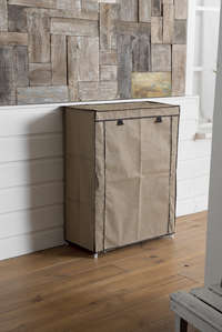 Étagère range-chaussures 3 niveaux marron "Derby"