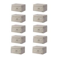 Lot de 10 coffres rigides sous-vide Compactor beiges "2.0" XL