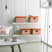 Lot de 2 boîtes « Shirt » coloris orange