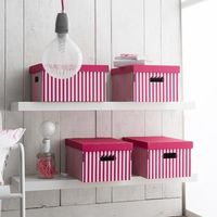 Lot de 2 boîtes « Shirt » coloris rose vif