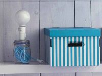 Lot de 2 boîtes «Shirt» coloris turquoise