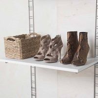 Lot de 2 équerres pour rangement mural chromées "Walltech"