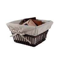 Lot de 3 paniers de rangement carrés "Toscane"