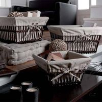 Lot de 3 paniers de rangement carrés "Toscane"