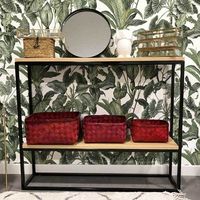 Lot de 3 paniers "Hanoi" rouge