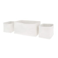 Lot de 3 paniers "Noah" blanc