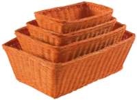Lot de 4 paniers de rangement orange "Saga"