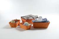 Lot de 4 paniers de rangement orange "Saga"
