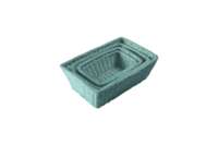 Lot de 4 paniers de rangement bleu turquoise "Saga"