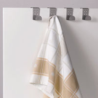 Lot de 4 patères de porte métal 1 crochet "Quattro"