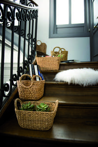 Lot de 5 paniers de rangement naturels "Caracas"