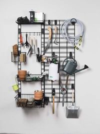 Lot de 6 crochets pour rangement mural noirs Walltech