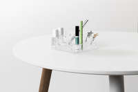 Présentoir maquillage 8 compartiments transparent