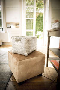 Panier de rangement blanc "Dalat" L