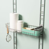 Panier de rangement mural argent "Walltech" L