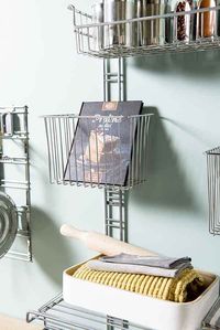 Panier de rangement mural argent "Walltech" M