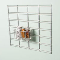 Panier de rangement mural argent Walltech S