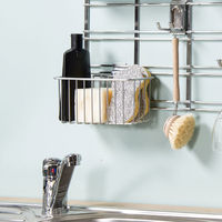 Panier de rangement mural argent Walltech S