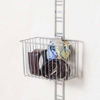 Panier de rangement mural chromé "Walltech" M