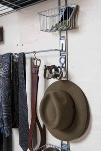 Panier de rangement mural chromé "Walltech" S