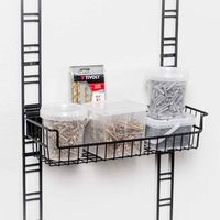 Panier de rangement mural noir "Walltech" L