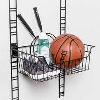 Panier de rangement mural noir "Walltech" XL