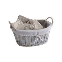 Panier ovale gris "Willow"
