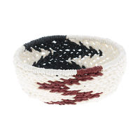 Panier rond "Yala" rouge/blanc