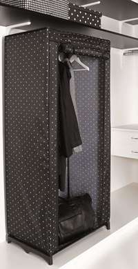 Armoire penderie noire à motif étoiles blanches