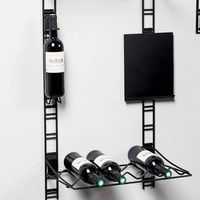 Porte-bouteille mural vertical noir "Walltech"