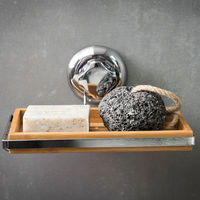 Porte-savon à ventouse "Spa" en bambou