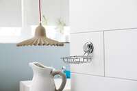 Porte-savon ou éponge à ventouse argent "Bestlock"