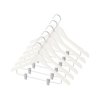 Lot de 6 cintres à pinces blancs «Ecume»