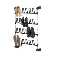 Range-chaussures de porte noir 12 paires "Angela"