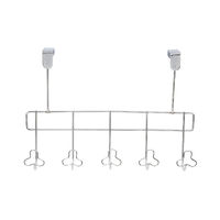 Patère de porte métal 5 crochets trèfles "Folio"