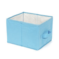 Cube de rangement en tissu bleu turquoise