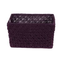 Panier de rangement prune "Aunty" grand modèle