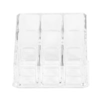Rangement maquillage pour rouge à lèvres 9 compartiments transparent