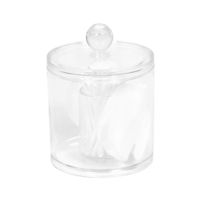 Rangement maquillage pour cotons-tiges et boules de cotons transparent