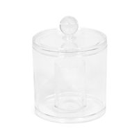 Rangement maquillage pour cotons-tiges et boules de cotons transparent