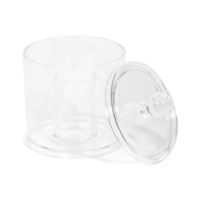 Rangement maquillage pour cotons-tiges et boules de cotons transparent