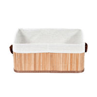 Panier de rangement pliable rectangulaire "Bambou"