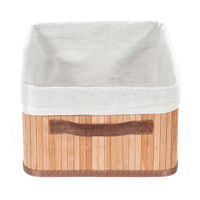Panier de rangement pliable rectangulaire "Bambou"