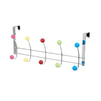 Patère de porte métal 10 crochets colorés "Confetti"