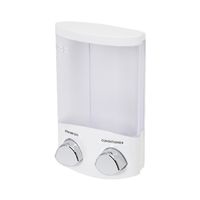 Distributeur de savon mural double blanc "Duo"