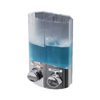 Distributeur de savon mural double chromé "Duo"