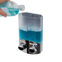 Distributeur de savon mural double chromé "Duo"