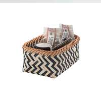 Panier de rangement noir et naturel "Zebra" S