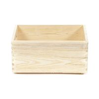 Casier de rangement rectangulaire en pin naturel "Box" S