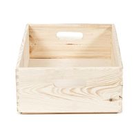 Casier de rangement rectangulaire en pin naturel "Box" M